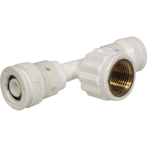 Push-fit Vision té femelle 16x2,0 - 1/2" (15/21) - 16x2,0 (1/4)