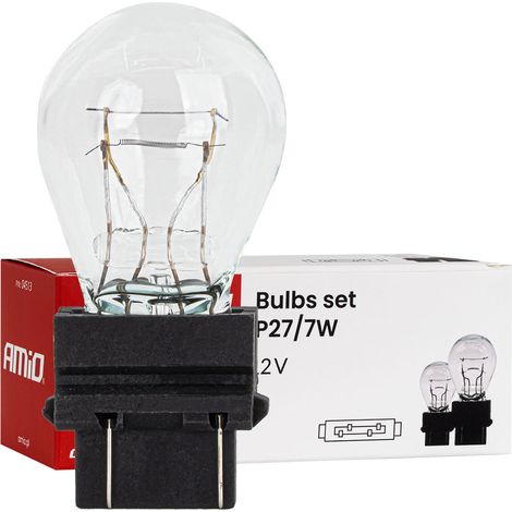 Lampadine alogene P27/7W 12V 27/7W W2.5X16q 10 pezzi amio-04513 (1/4)