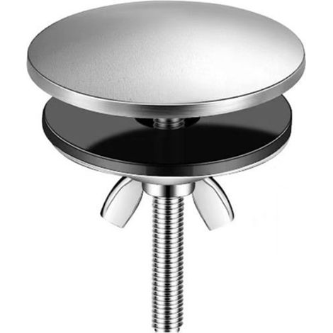 Couvercle Pour Trou D Évier - En Alliage De Zinc - Diamètre 51 Mm - Convient Pour Trous De 11 À 45 Mm - Finition Argent Ou Noir - 1 Pièce (1/5)