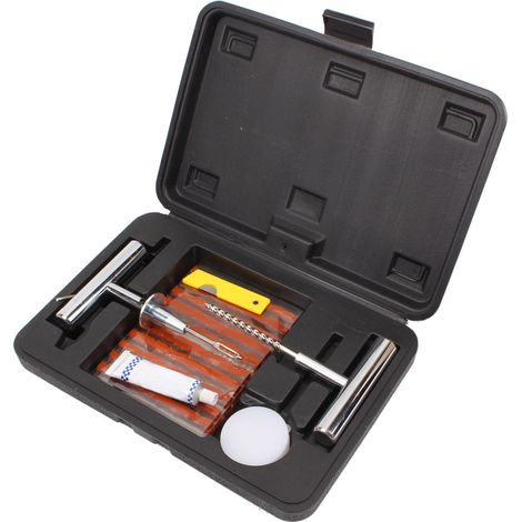 Kit de réparation pneus tubeless – 30 bandes de vulcanisation – Outil d'insertion et sonde spirale – Pour terrains accidentés – Oobest