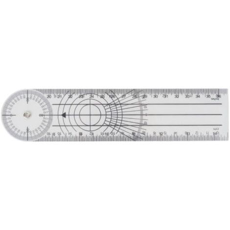 Règle d'angle flexible transparente réglable pour dessin, construction et conception - Outil de mesure géométrique (1/5)