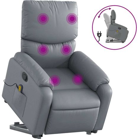 Maison Exclusive - Sillón reclinable de masaje de pie cuero artif