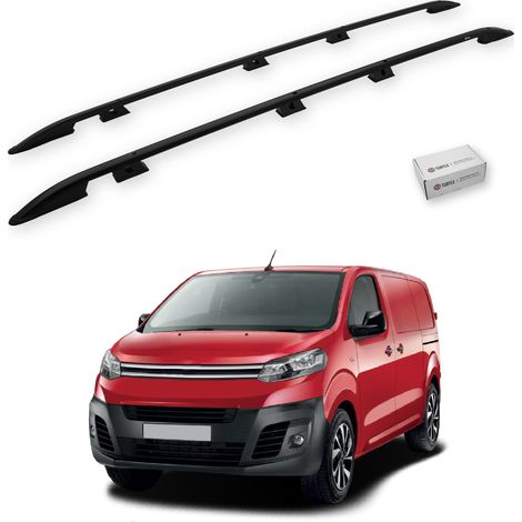 TURTLE kompatibel mit Citroen Dispatch (Mk3) 2017-2025 / Lange Version Dachreling Crown Schwarz (1/5)