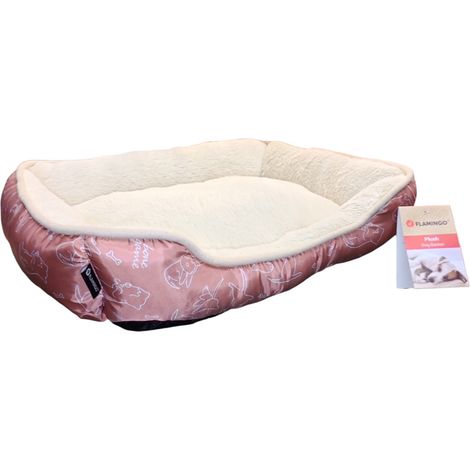 Coussin Lilly rose Rectangle 50 x 40 x 12 cm pour petit chien et chat - Flamingo (1/4)