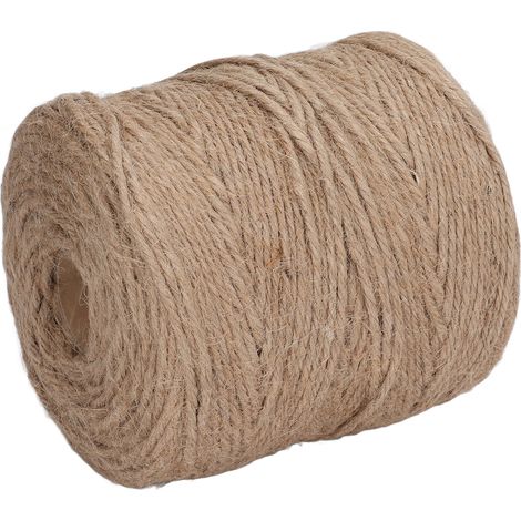 Corde de Chanvre Naturelle 200m, Ficelle de Jute 3mm, 4 Brins, Idéale pour Loisirs Créatifs, Art, Décoration de Fête et Fabrication (1/5)