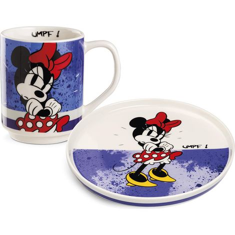 Disney Minnie Mouse I Am set dessert mug ceramica viola