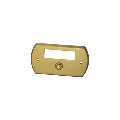 CAMPANELLO OVALE CON PULSANTE IN OTTONE