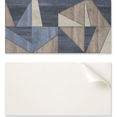 Juego de azulejos de PVC decorativos para cocina o ba帽o. Dise帽o geom茅trico abstracto, 10x40x20 cm.