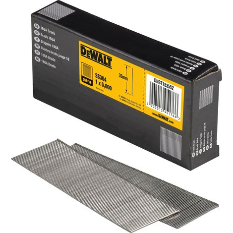 DEWALT DNBT1835SZ (Pkt 5000) 18g brad nails 35mm