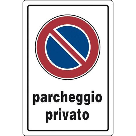 10 x TARGA SEGNALETICA PARCHEGGIO PRIVATO