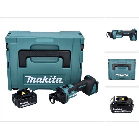 Makita DCO 181 T1J Fresa rotante a batteria 18 V 32000 rpm brushless + 1x batteria ricaricabile 5,0 Ah + Makpac - senza caricabatterie