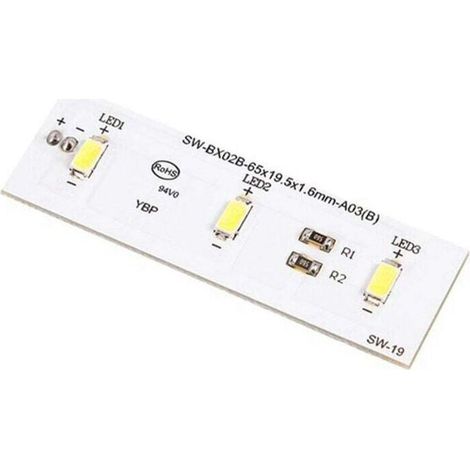 Plaque Éclairage LED pour Réfrigérateur Compatible ZBE2350HCA Lot de 2 Pièces (1/4)
