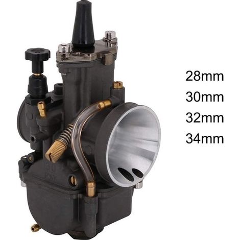 Carburador universal PWK de 30 mm – Aluminio, para motocicleta, pit bike, ATV, scooter, gris oscuro (1/5)