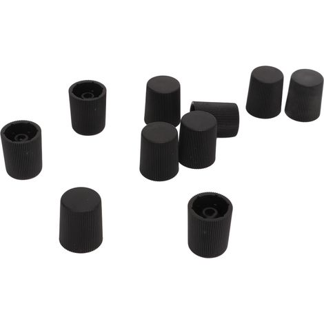 50 bouchons de soupape de climatisation, bouchons d'injecteurs de carburant automobile, couvercles anti-poussière en plastique étanches, M8x1, noirs (1/5)