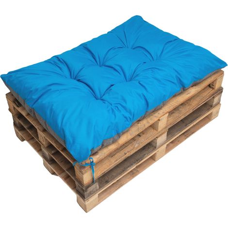 Coussin de palette 120x60cm, coussins de banc Bleu, coussin de jardin, coussin extérieur/intérieur, coussins de canapé, coussin de palette (1/4)