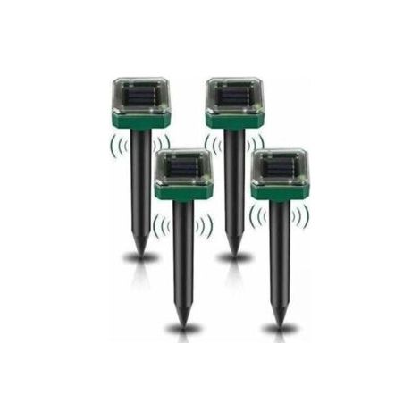 Ultraschall-Solar-Abwehrgeräte – 4er-Pack, gegen Maulwürfe, Mäuse, Nagetiere und Schlangen – Ideal für Gärten, effektiver Schutz (1/5)