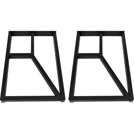 Lot de 2 pieds de table en métal noir réglables pour tables de chevet, patins réglables adaptés pour tables basses, bureaux, tables de chevet, etc. Excellente capacité de charge (1/5)