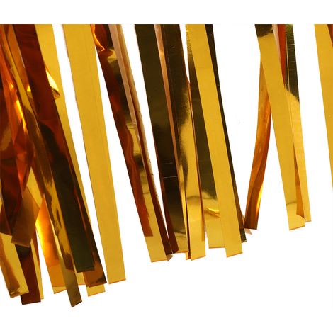 Nappe décorative à franges pour table rectangulaire ou ronde, mariage anniversaire fête (Or) (1/5)
