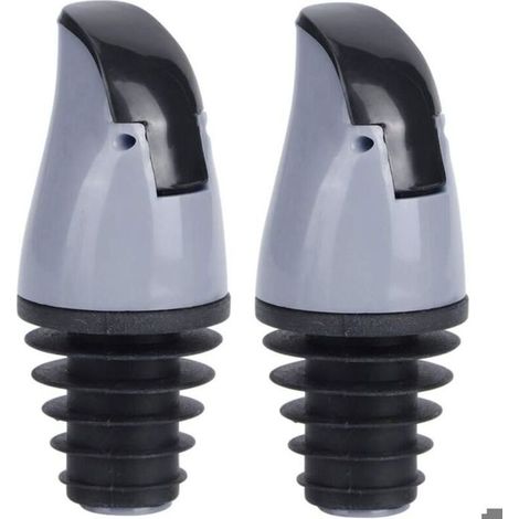 Bouchon verseur de bouteille d\'huile, 2 pièces bouchon de bec verseur de bouteille d\'huile pour vin sauce soja bouteilles de (1/4)