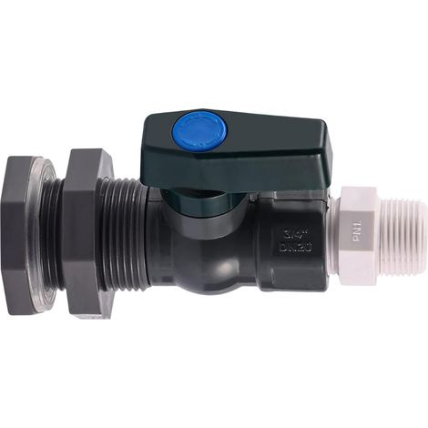 Adapterset für Garten-Regenwassertanks, 3/4"-PVC-Anschluss, geeignet für Eimer, Tanks und Freibads.