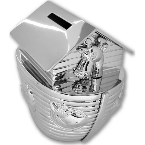 Tirelire en argent pour enfant, cadeau élégant, Arche de Noé Taille: 81x116x101 mm UGS : ZV6814261 (1/2)