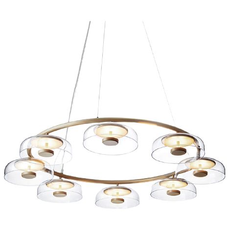 Tigel 8 - lampadario a sospensione moderno a LED con 8 luci (1/2)