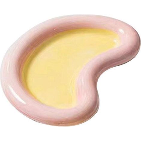Gamelle en céramique pour chat, peu profonde, pour chats d'intérieur, bol d'eau pour chat - Rose - Taille S (1/5)