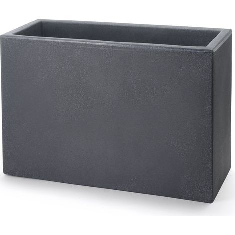 Jardinera rectangular antracita 115x50 cm h 50 mod. Schio cassa