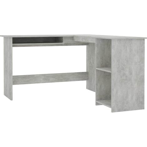 Maison Exclusive - Escritorio forma de L contrachapada gris hormi (1/5)