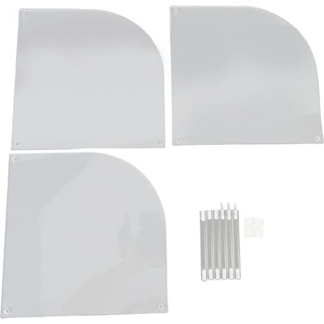 Étagère d'angle transparente à 3 niveaux pour assiettes, en acrylique, avec organiseur, pour placard de cuisine ou salle de bain. Gain de place. Petite étagère. (1/5)