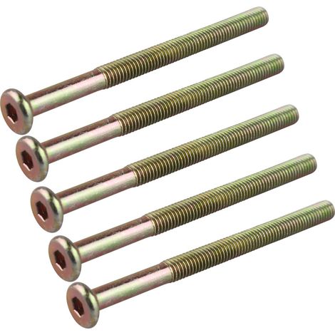 5 pcs M6 x 80 MM Vis Plat Douille hexagonale Tête hexagonale meubles Boulons connecteur Fermeture (1/3)