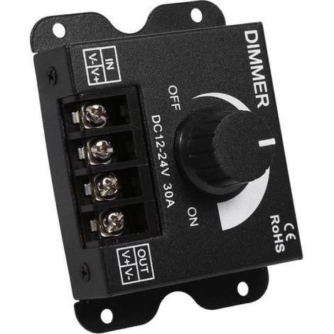 Gradateur Led - 12 V À 24 V - 30 A - Pour Bande Led Monochrome - 1 Pièce (1/4)