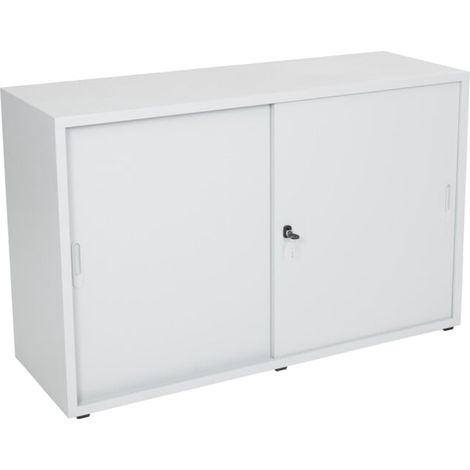 STIER Armoire à porte coulissante H×I×P 750×1200×420mm gris clair (1/5)