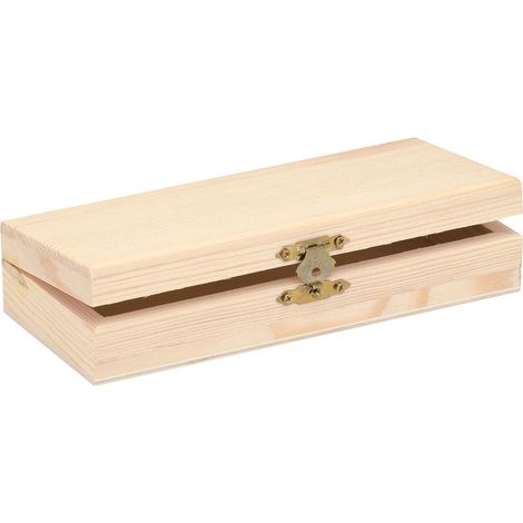 Glorex GmbH GLOREX 6 1682 501-Scatola Rettangolare in Legno, Circa 20 x 10 x 5 cm, per Uso Interno ed Esterno e Come Decorazione, Wood, Nature
