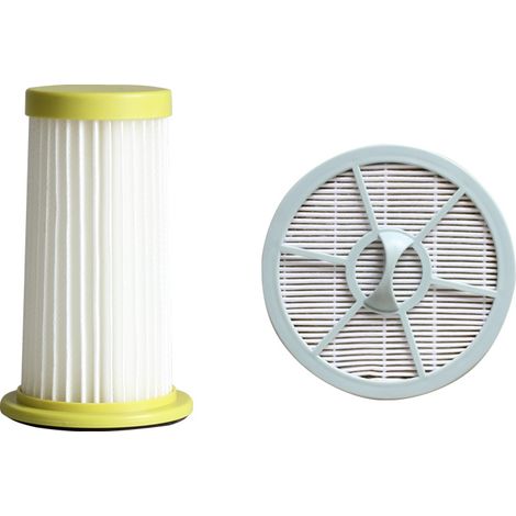 vhbw filtro a pieghe piatte compatibile con Philips FC8028, FC8256/01 HomeCare, FC8257/01 ParquetCare, FC8261, FC8261/01 HomeCare, FC8262 aspirapolvere - giallo / bianco (1/5)