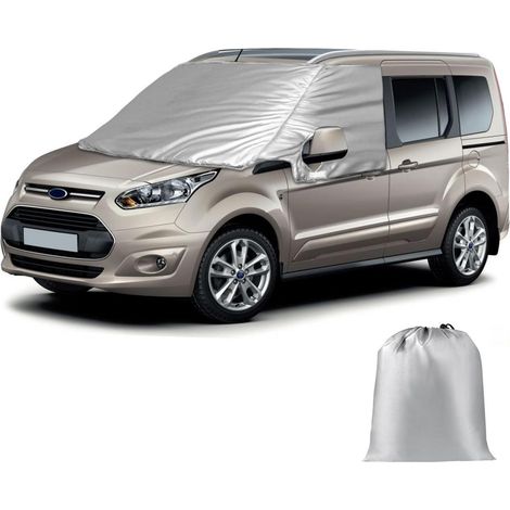 Windschutzscheibenabdeckung für Ford Transit Connect 2012-2021, wetterfest, 100% Verdunkelung, UV-Schutz, Silber (1/5)