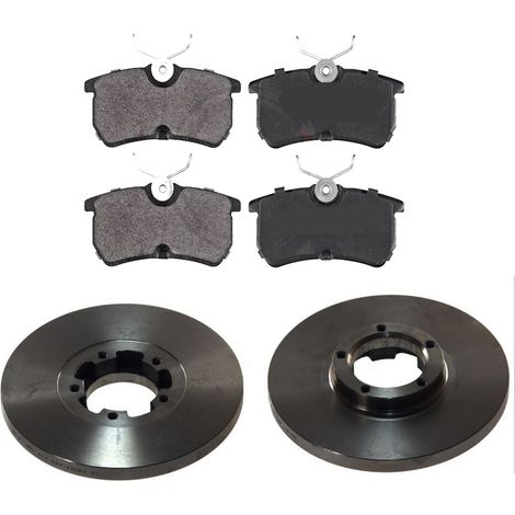KIT FRENI POSTERIORI compatibile con FORD FOCUS, TRE VOLUMI, TURNIER(DAW, DBW, DFW, DNW) - DISCHI + PASTIGLIE OEM: FDB1319, FDB1319B / 15814 , 16375 /SOSTITUZIONE DIRETTA/BASSA POLVERE/SILENZIOSO (1/5)
