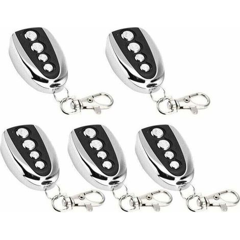Fernbedienung und Wandsender für Motoren. 5er-Pack elektrische Garagentoröffner mit Fernbedienung, 433 MHz zum Klonen von Toren und Garagentoren, universelles elektrisches Klonen (5 Stück). (1/5)