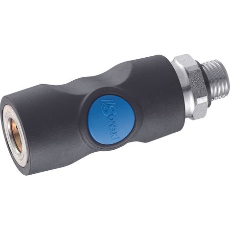 Racor rápido de seguridad macho PREVOST - 6 mm - 1/4 gas - ISI061151CP