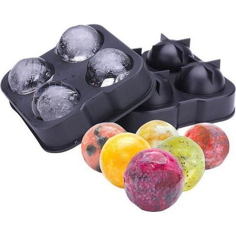 Moule à gelo pour boules de gelo, cubes ronds, plastique bleu - AquaForge (1/2)
