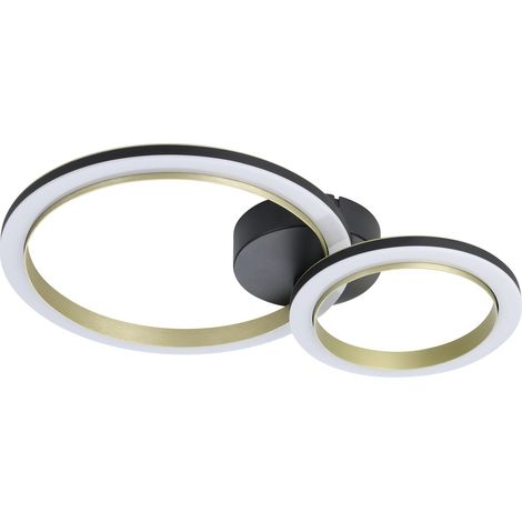 Éclairage de plafond intelligent Calliera 42cm - noir avec or - rond - 901791