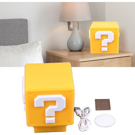 Wiederaufladbare LED-Nachtlampe mit Ton und Fragezeichen, quadratische Fragezeichenlampe, Schreibtischlampe, Nachttischlampe – Wiederaufladbare Fragezeichenlampe (1/5)