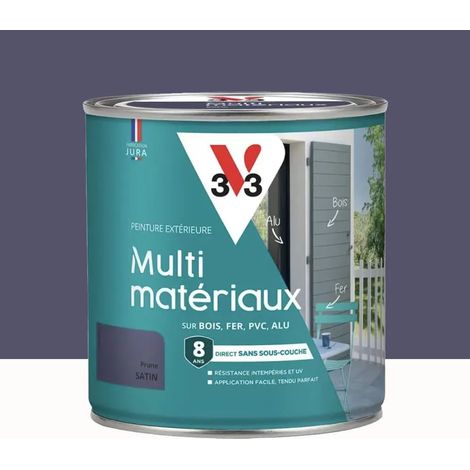 Peinture extérieure V33 Multi-matériaux Satin Prune 0,5 L (1/3)