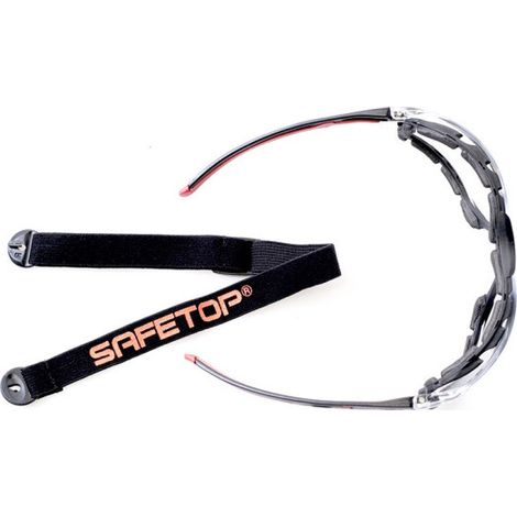 Gafa de alta resistencia con patilla desmontable SAFETOP PRAETORIUS lente clara o ahumada (smoke)  Incoloro (1/5)