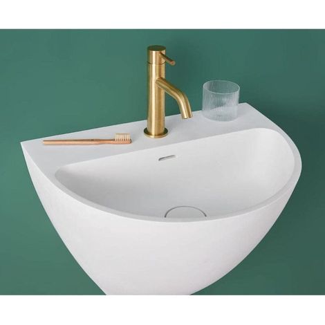 Hängendes Handwaschbecken KALIYA 50 cm aus Sanydur