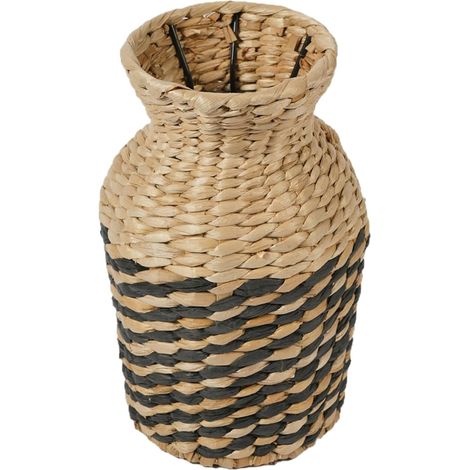 Vase Rotin Tressé Main Panier Porte-Plantes Style Champêtre Pot de Fleurs Rustique pour Décoration Intérieure (1/5)