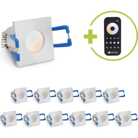 Einbaustrahler Mini Livorno eckig 3W CCT IP65 - Farbe: silber - Anzahl: 12x (1/5)