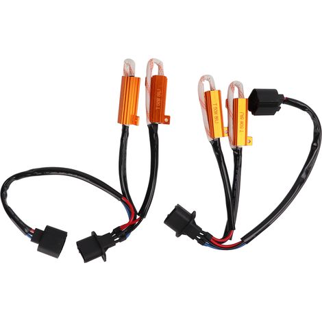 Lot de 2 Résistances LED H13 50W 8Ω, Décodage Ampoule, Anti-Défaut, Élimination Erreur, pour Feux Auto, Portable (1/5)