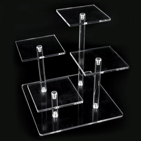 Présentoir en Acrylique Transparente Presentoir Parfum Claires Objets de Collection Support Acrylique pour Figurines, Bijoux, Rouge à Lèvres, Petit pendentif