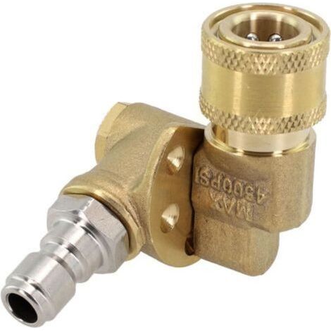 Adaptateur pour nettoyeur haute pression, pistolet à eau haute pression pour voiture, accessoires de réglage du coude (1/4)